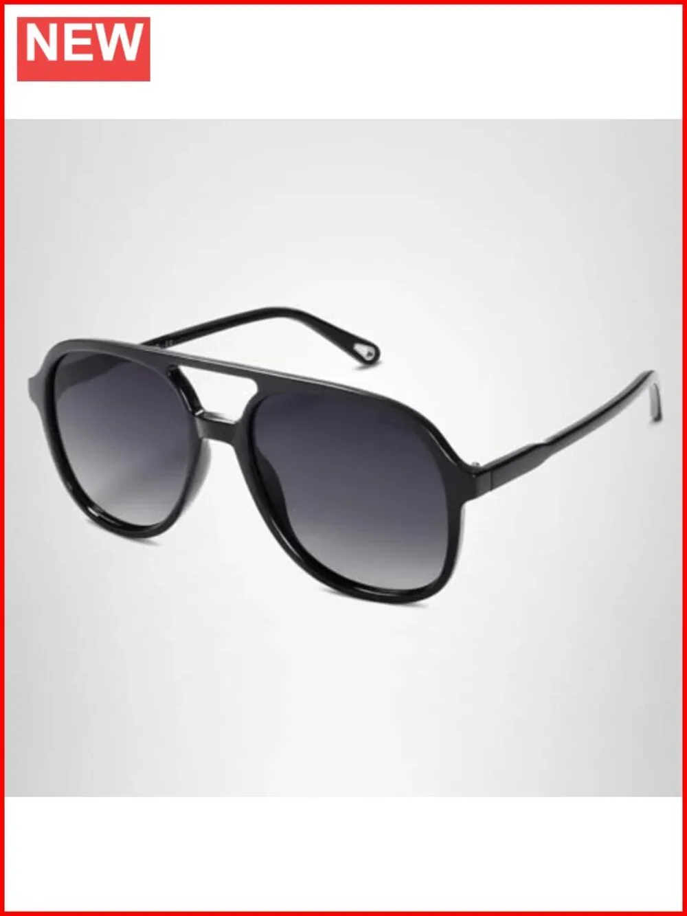 Retro Polarized Aviator Sunglasses Square Frame UV Protection